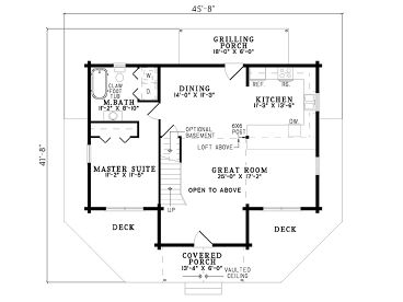 1st Floor Plan, 025L-0036