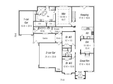 1st Floor Plan, 061H-0139