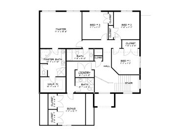 2nd Floor Plan, 065H-0034