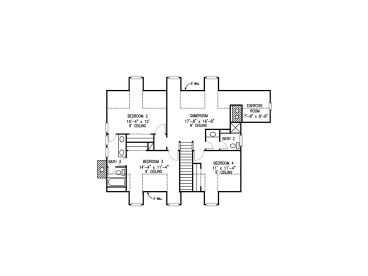 2nd Floor Plan, 054H-0037