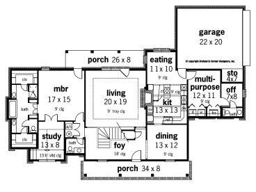 1st Floor Plan, 021H-0164