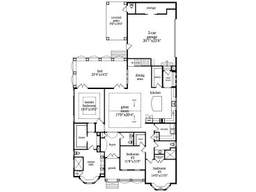 1st Floor Plan, 053H-0111