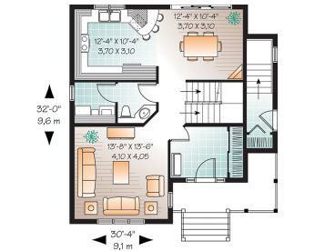1st Floor Plan, 027H-0038