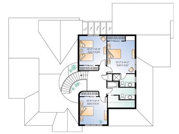 2nd Floor Plan, 027H-0017