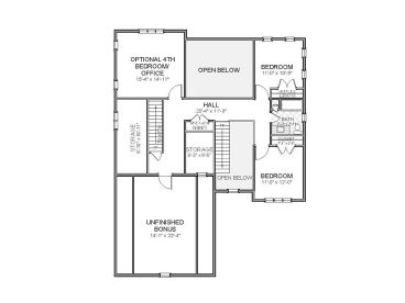 2nd Floor Plan, 067H-0017