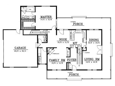 1st Floor Plan, 026H-0089