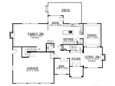 1st Floor Plan, 026H-0091