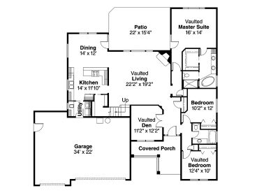 1st Floor Plan, 051H-0130