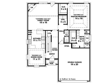 1st Floor Plan, 006H-0038