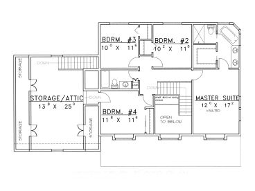 2nd Floor Plan, 012H-0036