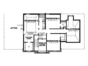 2nd Floor Plan, 011H-0018