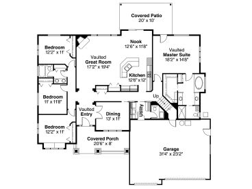 1st Floor Plan, 051H-0086