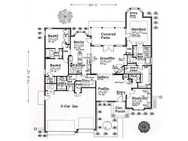 1st Floor Plan, 002H-0023