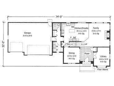 1st Floor Plan, 023H-0011