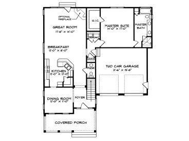 1st Floor Plan, 029H-0013