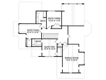 2nd Floor Plan, 029H-0116
