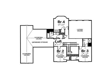 2nd Floor Plan, 050H-0055