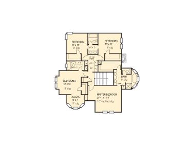 2nd Floor Plan, 054H-0073