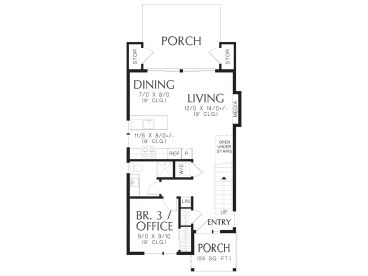 1st Floor Plan, 034H-0486
