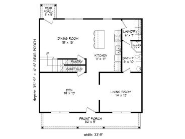 1st Floor Plan, 062H-0040