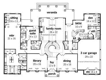 1st Floor Plan, 021H-0190