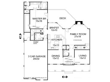 1st Floor Plan, 007H-0079