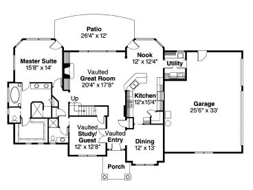 1st Floor Plan, 051H-0103