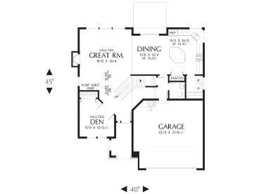 1st Floor Plan, 034H-0201
