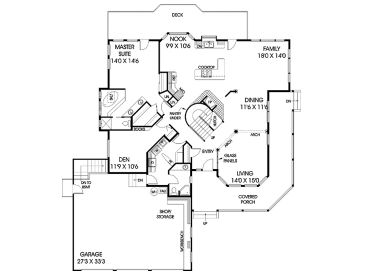 1st Floor Plan, 013H-0034