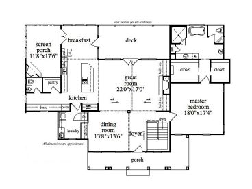 1st Floor Plan, 053H-0022