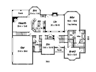 1st Floor Plan, 061H-0146