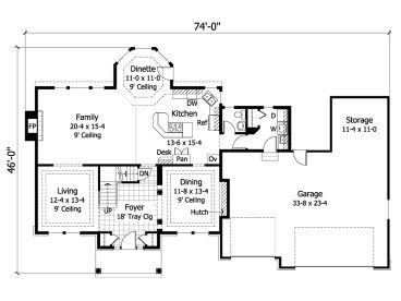 1st Floor Plan, 023H-0109