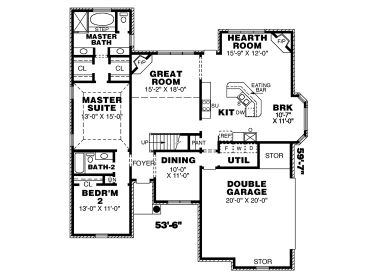 1st Floor Plan, 011H-0014