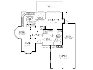 1st Floor Plan, 026H-0026