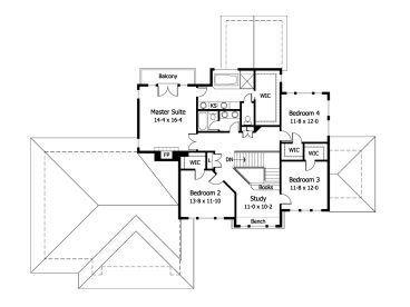 2nd Floor Plan, 023H-0148
