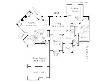 1st Floor Plan, 061H-0188
