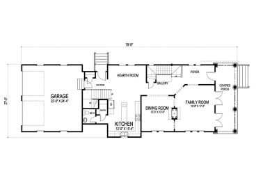 1st Floor Plan, 058H-0055