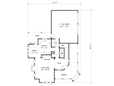 1st Floor Plan, 054H-0087