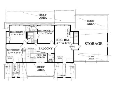 2nd Floor Plan, 063H-0022