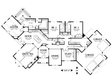 1st Floor Plan, 034H-0199