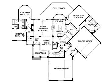 1st Floor Plan, 029H-0119