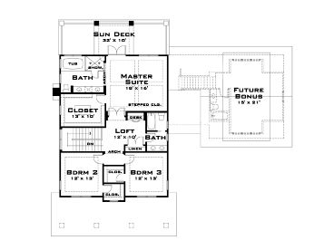 2nd Floor Plan, 052H-0010