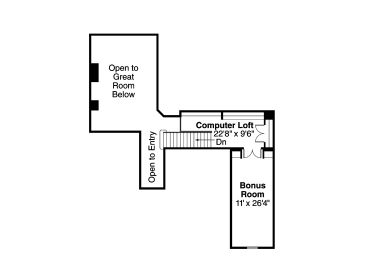 2nd Floor Plan, 051H-0044