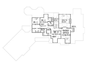 2nd Floor Plan, 055H-0009