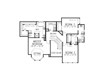 2nd Floor Plan, 054H-0132