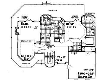 1st Floor Plan, 032H-0044