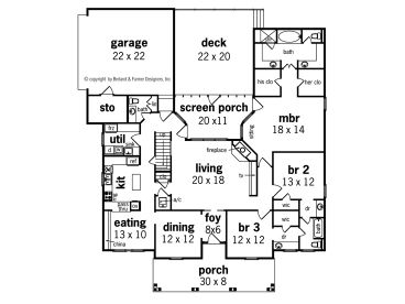 1st Floor Plan, 021H-0138