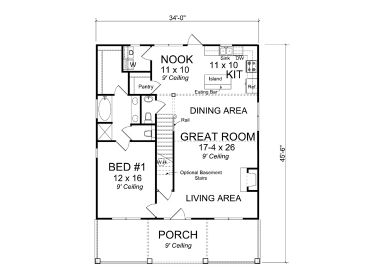 1st Floor Plan, 059H-0152