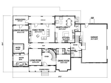1st Floor Plan, 058H-0050