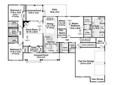 1st Floor Plan, 001H-0101